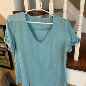 lululemon athletica Light Blue Short Sleeve Tee